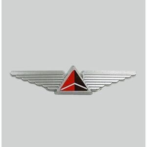 Vintage Kids Delta Airlines Jr Kids Pilot Wings Pin Silver Red Plastic Pinback